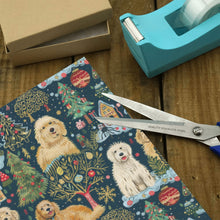 Load image into Gallery viewer, Christmas Cheer Goldendoodles Gift Wrapping Paper - 2 Rolls-Christmas Ornament-Christmas,Goldendoodle,Wrapping Paper-3