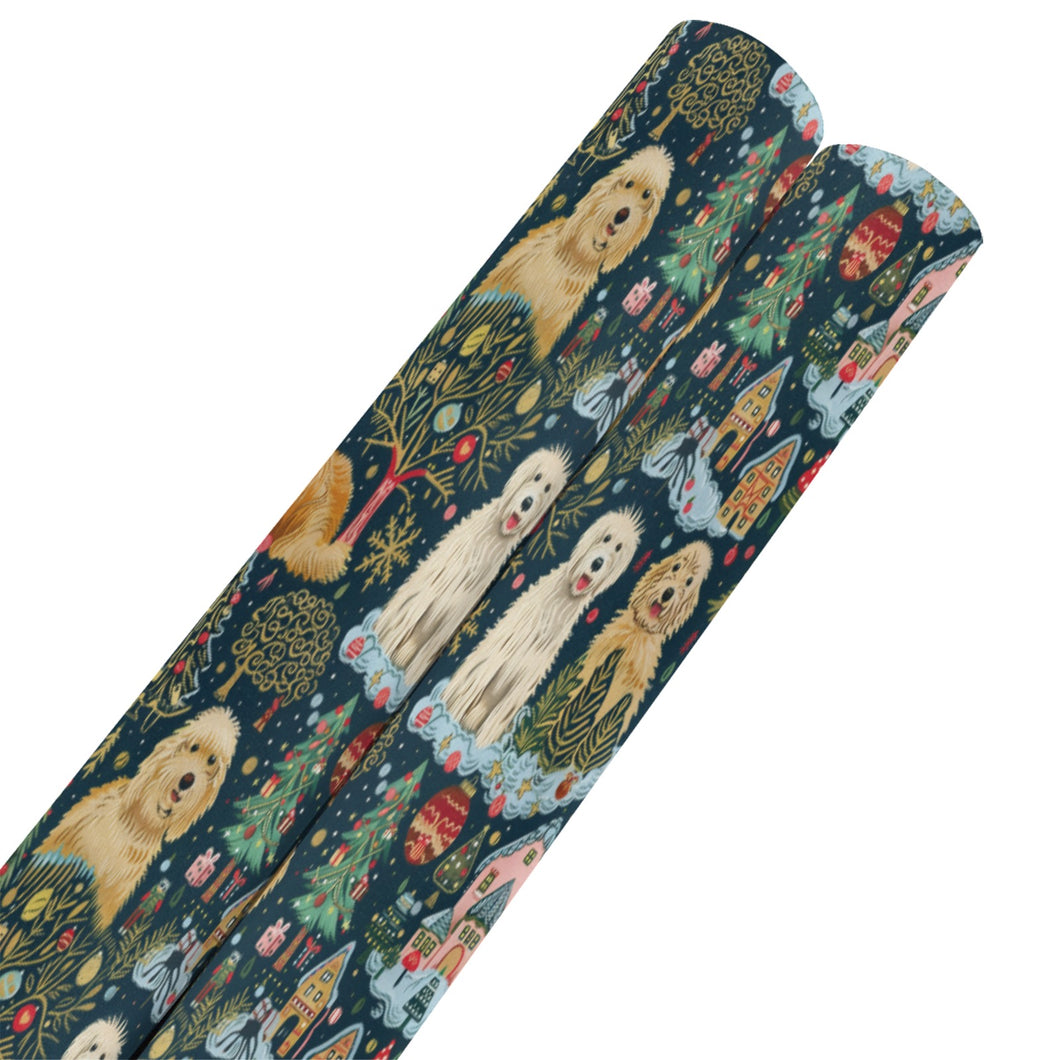 Christmas Cheer Goldendoodles Gift Wrapping Paper - 2 Rolls-Christmas Ornament-Christmas,Goldendoodle,Wrapping Paper-Goldendoodle-5