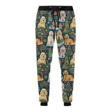 Load image into Gallery viewer, Christmas Cheer Goldendoodles Unisex Sweatpants-Apparel-Apparel, Christmas, Dog Dad Gifts, Dog Mom Gifts, Goldendoodle, Pajamas-4