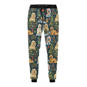 Christmas Cheer Goldendoodles Unisex Sweatpants-Apparel-Apparel, Christmas, Dog Dad Gifts, Dog Mom Gifts, Goldendoodle, Pajamas-4