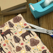 Load image into Gallery viewer, Christmas Companions Chocolate Labradors Gift Wrapping Paper - 2 Rolls-Christmas Ornament-Chocolate Labrador,Christmas,Wrapping Paper-2