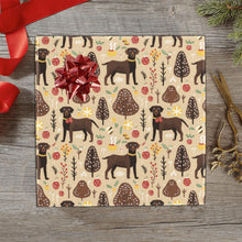 Load image into Gallery viewer, Christmas Companions Chocolate Labradors Gift Wrapping Paper - 2 Rolls-Christmas Ornament-Chocolate Labrador,Christmas,Wrapping Paper-1