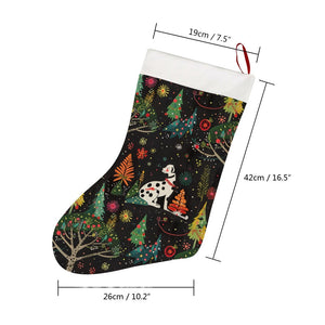 Christmas Forest Frolic Dalmatian Christmas Stocking-Christmas Ornament-Christmas, Dalmatian, Home Decor-26X42CM-White1-4