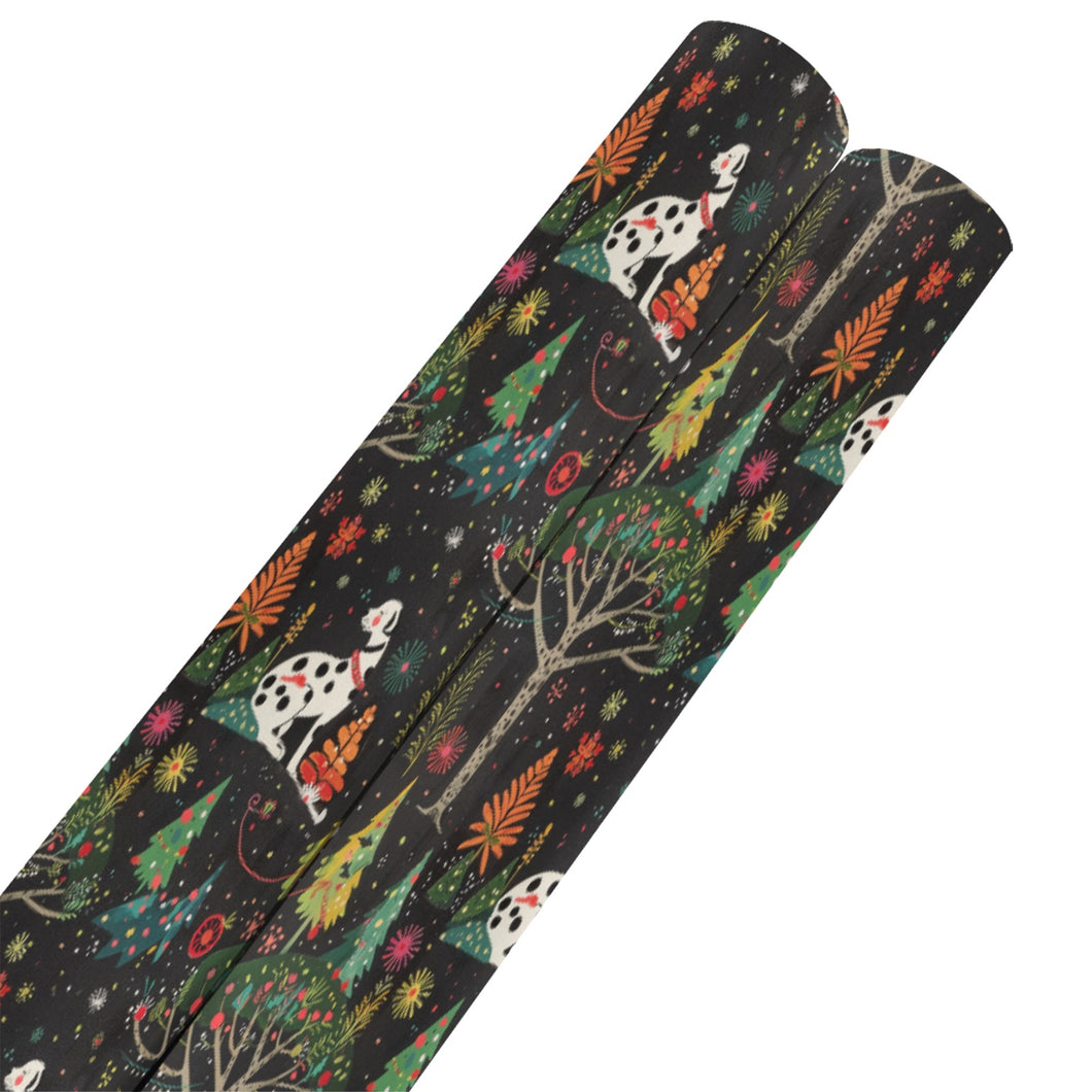 Christmas Forest Frolic Dalmatian Gift Wrapping Paper - 2 Rolls-Christmas Ornament-Christmas,Dalmatian,Wrapping Paper-5