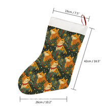 Load image into Gallery viewer, Christmas Forest Shiba Inus Christmas Stocking-Christmas Ornament-Christmas, Home Decor, Shiba Inu-26X42CM-White-3