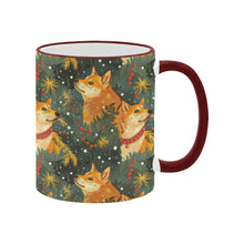 Load image into Gallery viewer, Christmas Forest Shiba Inus Coffee Mug-5