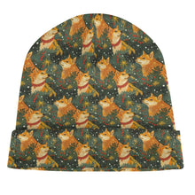 Load image into Gallery viewer, Christmas Forest Shiba Inus Warm Christmas Beanie-Accessories-Accessories, Christmas, Dog Mom Gifts, Hats, Shiba Inu-ONE SIZE-5