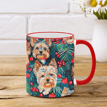 Load image into Gallery viewer, Christmas Forest Yorkies Coffee Mug-2
