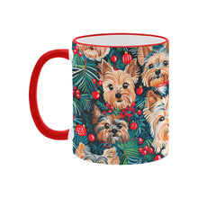 Load image into Gallery viewer, Christmas Forest Yorkies Coffee Mug-3