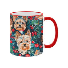 Load image into Gallery viewer, Christmas Forest Yorkies Coffee Mug-4