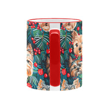 Load image into Gallery viewer, Christmas Forest Yorkies Coffee Mug-5