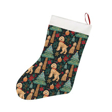 Load image into Gallery viewer, Christmas Frolic Goldendoodles Christmas Stocking-Christmas Ornament-Christmas, Goldendoodle, Home Decor-26X42CM-White-1