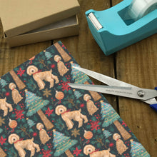 Load image into Gallery viewer, Christmas Frolic Goldendoodles Gift Wrapping Paper - 2 Rolls-Christmas Ornament-Christmas,Goldendoodle,Wrapping Paper-4