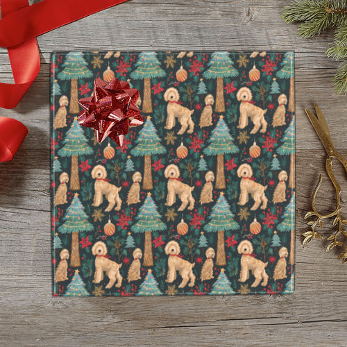 Christmas Frolic Goldendoodles Gift Wrapping Paper - 2 Rolls-Christmas Ornament-Christmas,Goldendoodle,Wrapping Paper-1