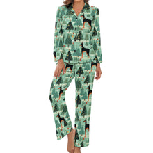 Load image into Gallery viewer, Christmas Glades Guardian Doberman Pajamas Set for Women-Pajamas-Apparel, Christmas, Doberman, Dog Mom Gifts, Pajamas-4