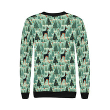 Load image into Gallery viewer, Christmas Glades Guardian Doberman Sweatshirt for Women-Apparel-Apparel, Christmas, Doberman, Dog Mom Gifts, Sweatshirt-4