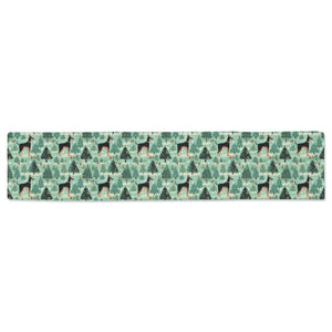 Christmas Glades Guardian Doberman Table Runner-Home Decor-Christmas, Doberman, Home Decor-ONE SIZE-2