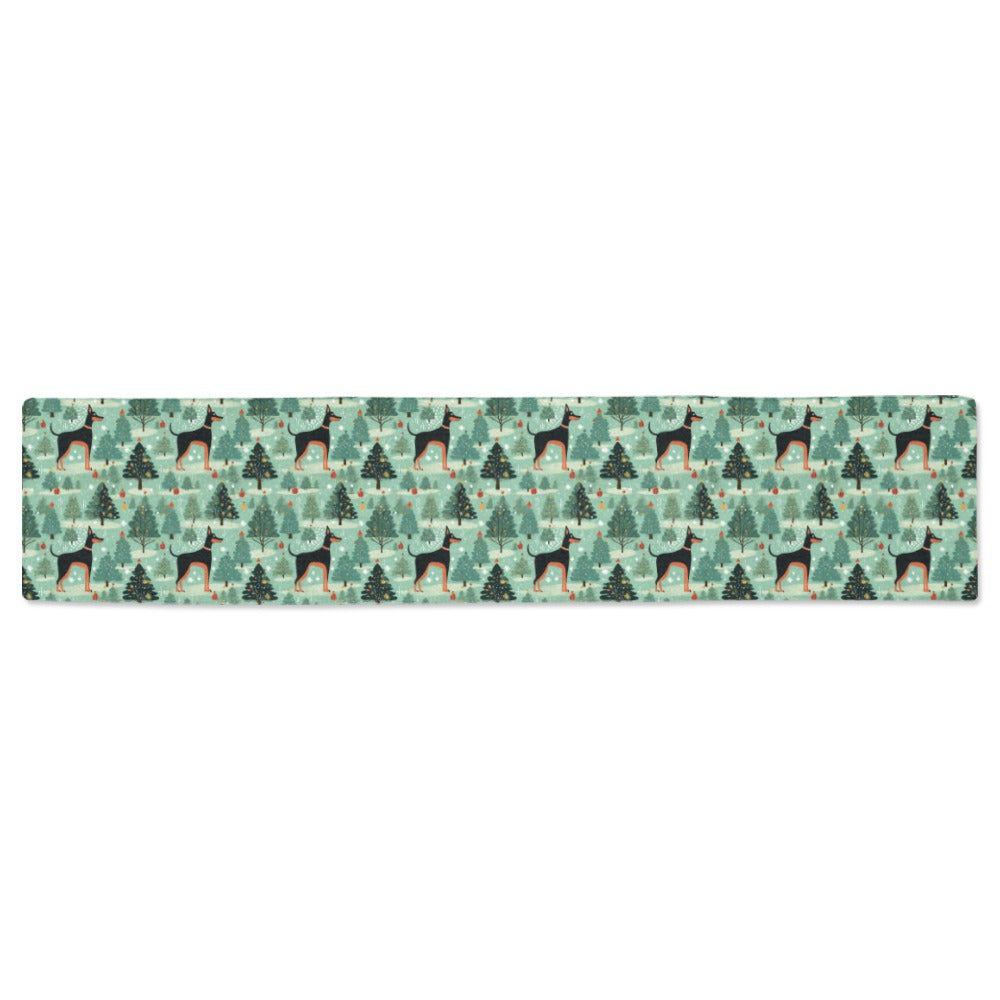 Christmas Glades Guardian Doberman Table Runner-Home Decor-Christmas, Doberman, Home Decor-ONE SIZE-2