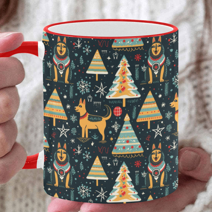 Christmas Groove Guardian German Shepherds Coffee Mug-White3-ONE SIZE-1