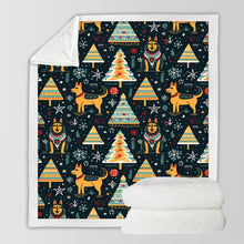 Load image into Gallery viewer, Christmas Groove Guardian German Shepherds Soft Warm Fleece Blanket-Blanket-Blankets, Christmas, Dog Dad Gifts, Dog Mom Gifts, German Shepherd, Home Decor-10