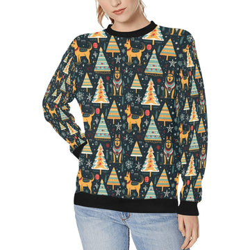Christmas Groove Guardian German Shepherds Sweatshirt For Women S 360x