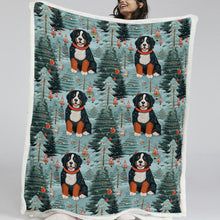 Load image into Gallery viewer, Christmas Jubilee Bernese Mountain Dog Soft Warm Fleece Blanket-Blanket-Bernese Mountain Dog, Blankets, Christmas, Dog Dad Gifts, Dog Mom Gifts, Home Decor-11