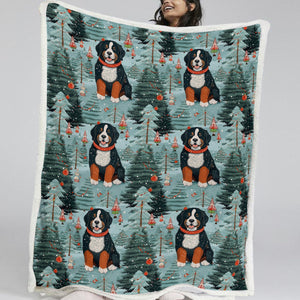 Christmas Jubilee Bernese Mountain Dog Soft Warm Fleece Blanket-Blanket-Bernese Mountain Dog, Blankets, Christmas, Dog Dad Gifts, Dog Mom Gifts, Home Decor-11