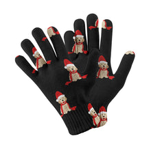 Load image into Gallery viewer, Christmas Labrador Love Touch Screen Gloves-Accessories-Accessories, Dog Dad Gifts, Dog Mom Gifts, Gloves, Labrador-Black-1