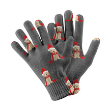 Load image into Gallery viewer, Christmas Labrador Love Touch Screen Gloves-Accessories-Accessories, Dog Dad Gifts, Dog Mom Gifts, Gloves, Labrador-Gray-10