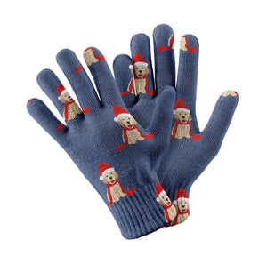 Christmas Labrador Love Touch Screen Gloves-Accessories-Accessories, Dog Dad Gifts, Dog Mom Gifts, Gloves, Labrador-Navy-5