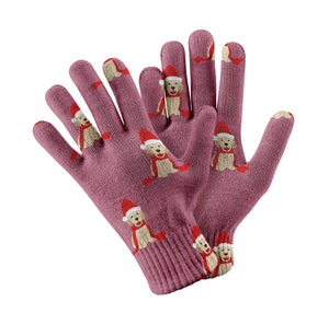 Christmas Labrador Love Touch Screen Gloves-Accessories-Accessories, Dog Dad Gifts, Dog Mom Gifts, Gloves, Labrador-Rose gold-4