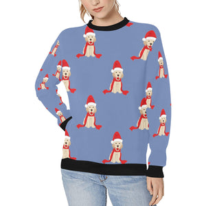 Christmas Labrador Love Women's Sweatshirt-Apparel-Apparel, Labrador, Sweatshirt-CornflowerBlue-XS-10