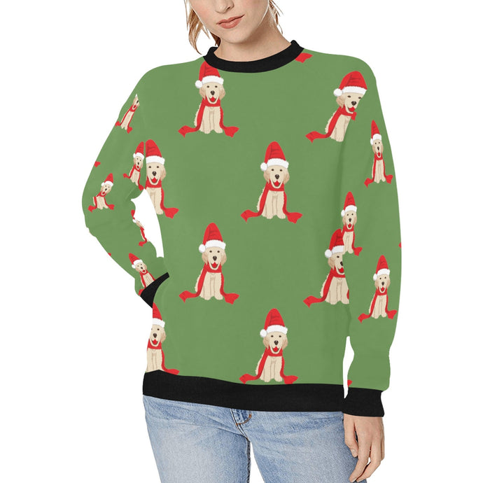 Christmas Labrador Love Women's Sweatshirt-Apparel-Apparel, Labrador, Sweatshirt-OliveDrab-XS-17