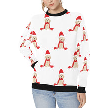 Load image into Gallery viewer, Christmas Labrador Love Women&#39;s Sweatshirt-Apparel-Apparel, Labrador, Sweatshirt-White-XS-1