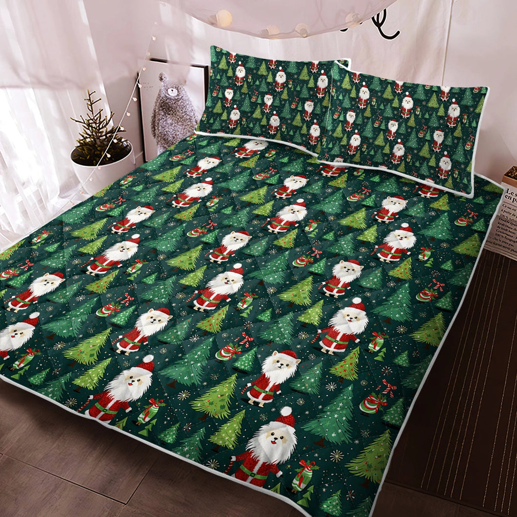 Christmas Masquerade Maltese Quilt Blanket Bedding Set-Bedding-Bedding, Blankets, Christmas, Home Decor, Maltese-Twin-Only Quilt-1