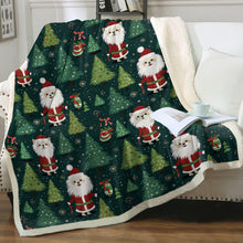 Load image into Gallery viewer, Christmas Masquerade Maltese Soft Warm Fleece Blanket-Blanket-Blankets, Christmas, Dog Dad Gifts, Dog Mom Gifts, Home Decor, Maltese-12