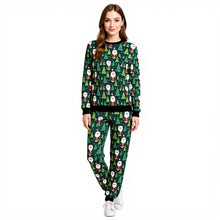 Load image into Gallery viewer, Christmas Masquerade Maltese Women's Holiday Lounge Pajama Set-Pajamas-Apparel,Christmas,Dog Mom Gifts,Maltese,Pajamas-4