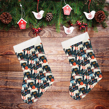 Load image into Gallery viewer, Christmas Parade Bull Terriers Christmas Stocking-Christmas Ornament-Bull Terrier, Christmas, Home Decor-26X42CM-White1-2