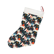 Load image into Gallery viewer, Christmas Parade Bull Terriers Christmas Stocking-Christmas Ornament-Bull Terrier, Christmas, Home Decor-26X42CM-White1-1