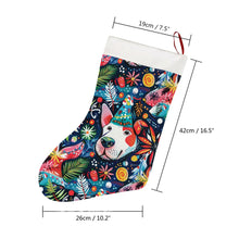 Load image into Gallery viewer, Christmas Pit Bull Party Palette Christmas Stocking-Christmas Ornament-Christmas, Home Decor, Pit Bull-26X42CM-White1-4