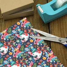 Load image into Gallery viewer, Christmas Pit Bull Party Palette Gift Wrapping Paper - 2 Rolls-Christmas Ornament-Christmas,Pit Bull,Wrapping Paper-4