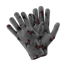 Load image into Gallery viewer, Christmas Shiba Love Touch Screen Gloves-Accessories-Accessories, Christmas, Dog Dad Gifts, Dog Mom Gifts, Gloves, Shiba Inu-Gray-4