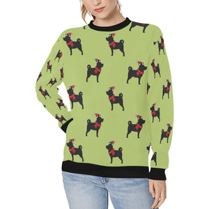 Christmas Shiba Love Women's Sweatshirt-Apparel-Apparel, Shiba Inu, Sweatshirt-DarkKhaki-XS-4
