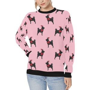 Christmas Shiba Love Women's Sweatshirt-Apparel-Apparel, Shiba Inu, Sweatshirt-Pink-XS-8