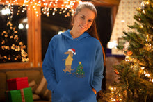 Load image into Gallery viewer, Christmas Sleigh Dachshund Women&#39;s Cotton Fleece Hoodie Sweatshirt - 4 Colors-Apparel-Apparel, Christmas, Dachshund, Hoodie, Sweatshirt-2