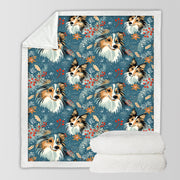Christmas Snowflake Shelties / Collies Soft Warm Fleece Blanket-Blanket-Blankets, Christmas, Dog Dad Gifts, Dog Mom Gifts, Home Decor, Rough Collie, Shetland Sheepdog-3