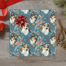 Load image into Gallery viewer, Christmas Snowflake Shelties Gift Wrapping Paper - 2 Rolls-Christmas Ornament-Christmas,Rough Collie,Shetland Sheepdog,Wrapping Paper-1