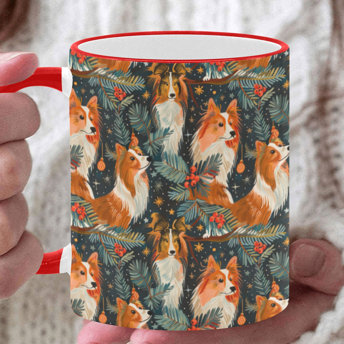 Christmas Starlight Shelties Coffee Mug-White7-ONE SIZE-1