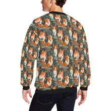 Load image into Gallery viewer, Christmas Starlight Shelties Fuzzy Sweatshirt for Men-Apparel-Apparel, Christmas, Dog Dad Gifts, Sheltie, Sweatshirt-2