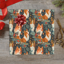 Load image into Gallery viewer, Christmas Starlight Shelties Gift Wrapping Paper - 2 Rolls-Christmas Ornament-Christmas,Rough Collie,Shetland Sheepdog,Wrapping Paper-3